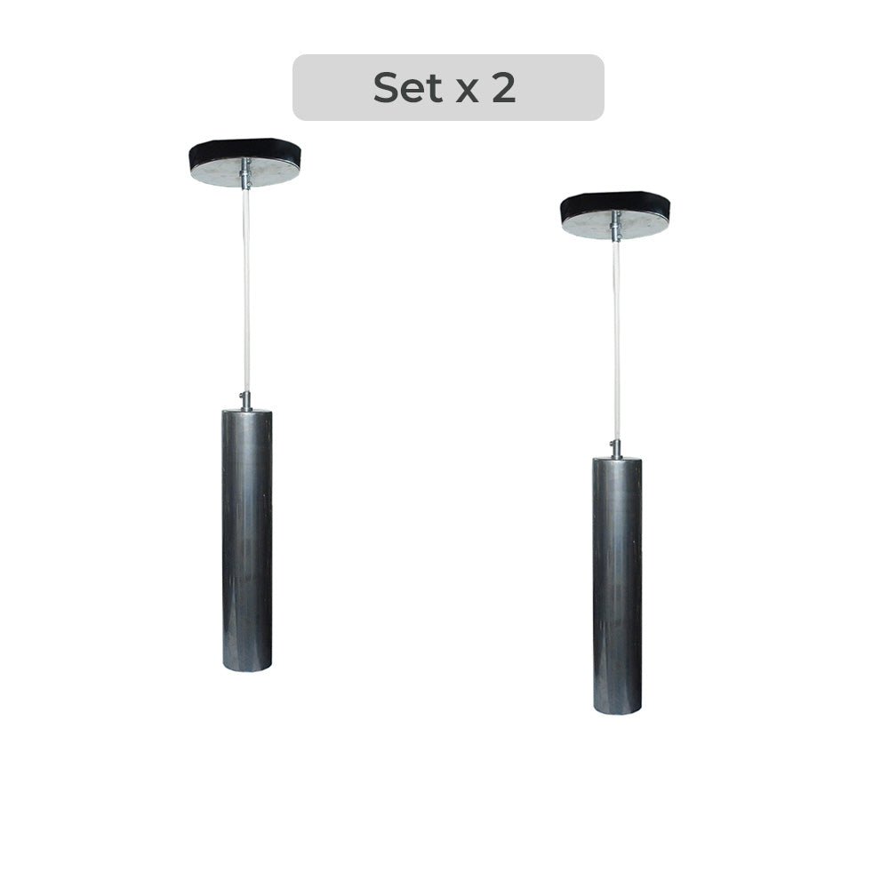 Set x 2 Lámparas de Techo Led Plata 6x30cm Ajustable de Una Luz - LAMPARAS DE TECHO | Bylmo