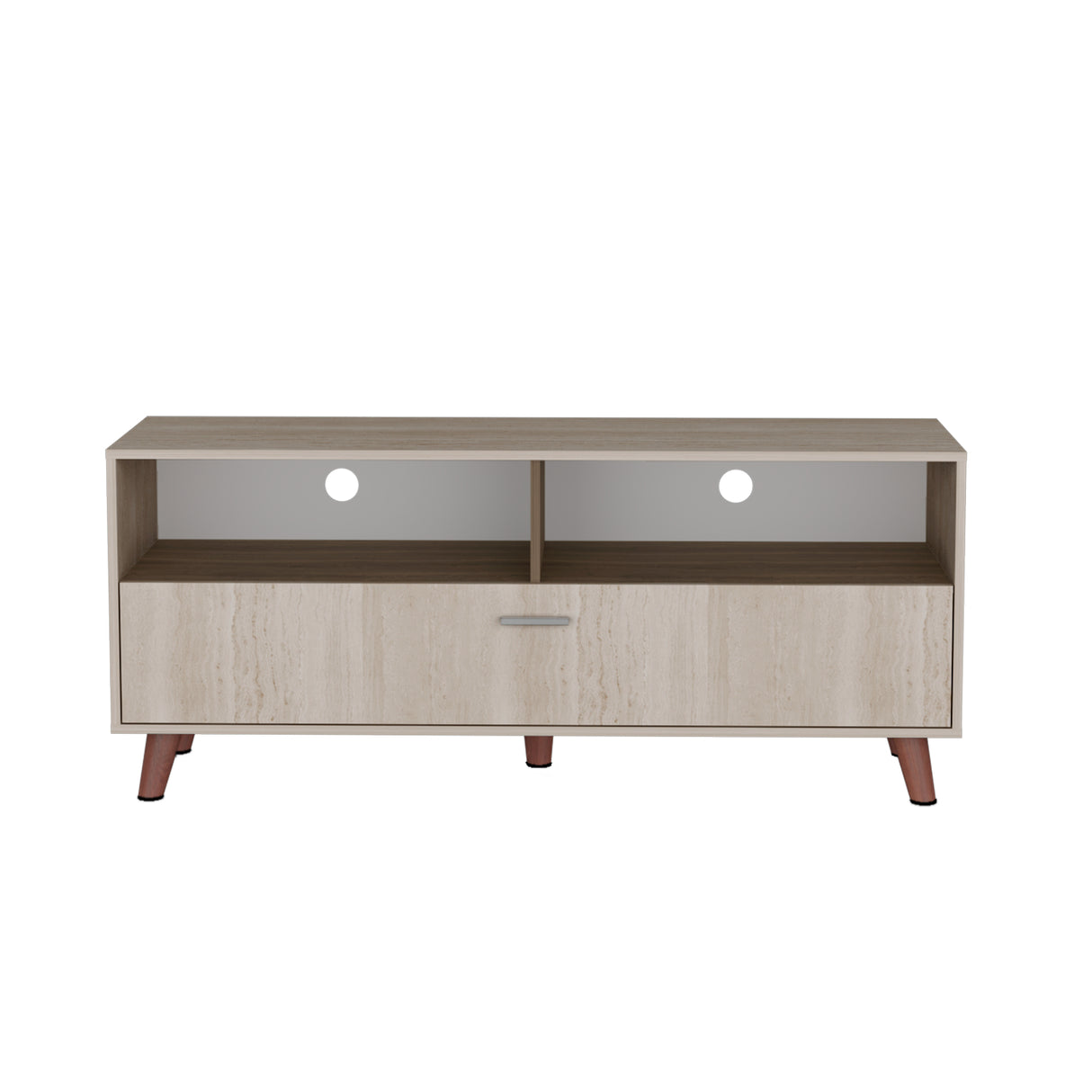 Rack de TV Patrick Tivoli y Milan 139x59cm para TV Hasta 60 Pulgadas sin Cajones y con Ranuras para Cables - MUEBLES DE TV | Bylmo