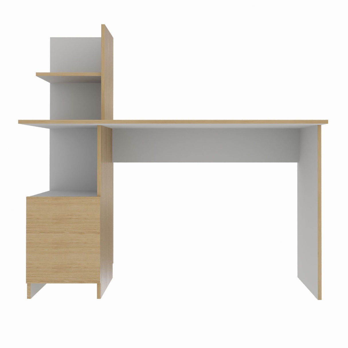 Escritorio Francia Rovere 120x73cm con Un Cajón y con Organizador de Libros - ESCRITORIOS | Bylmo