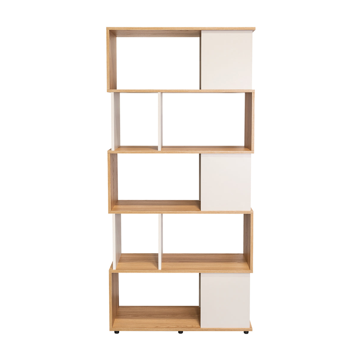 Biblioteca Noah Fresno y Capri 80x175cm Rectangular con Cuatro Entrepaños - BIBLIOTECAS Y ESTANTERIAS | Bylmo