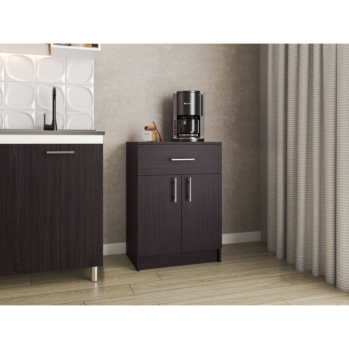 Organizador de Cocina Mayorca Wengue y 60x85.1cm con Tres Compartimientos - BARRAS Y MUEBLES AUXILIARES | Bylmo