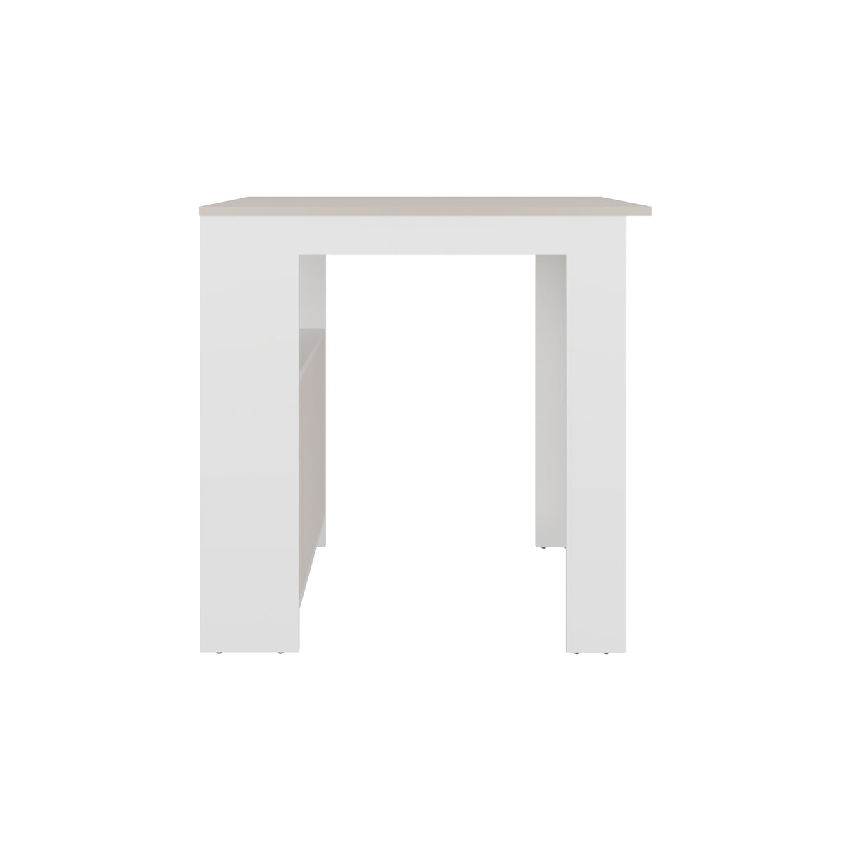 Isla de Cocina Attica Blanco y Capri 92x91.3cm con Cuatro Compartimientos - BARRAS Y MUEBLES AUXILIARES | Bylmo