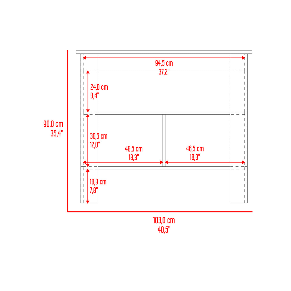 Isla de Cocina Burton Blanco y Taupe 103x90cm con Tres Compartimientos - BARRAS Y MUEBLES AUXILIARES | Bylmo