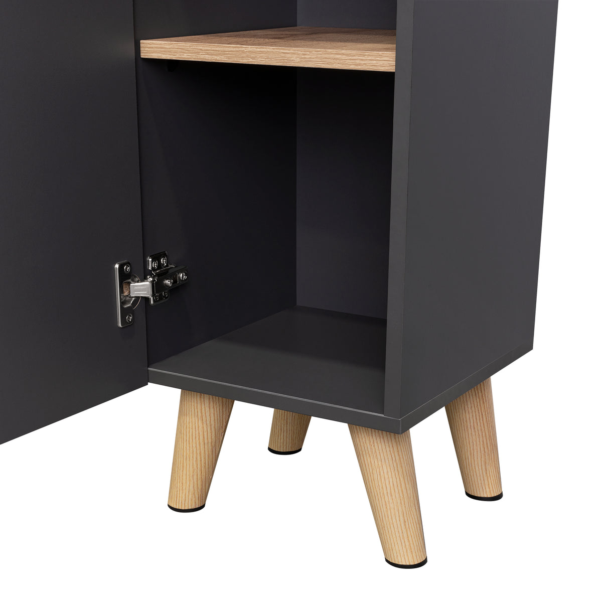 Mueble para Baño Laurent Plomo y Duna 30.1x180cm con Cinco Entrepaños y con Patas - OTROS MUEBLES PARA BANHO | Bylmo