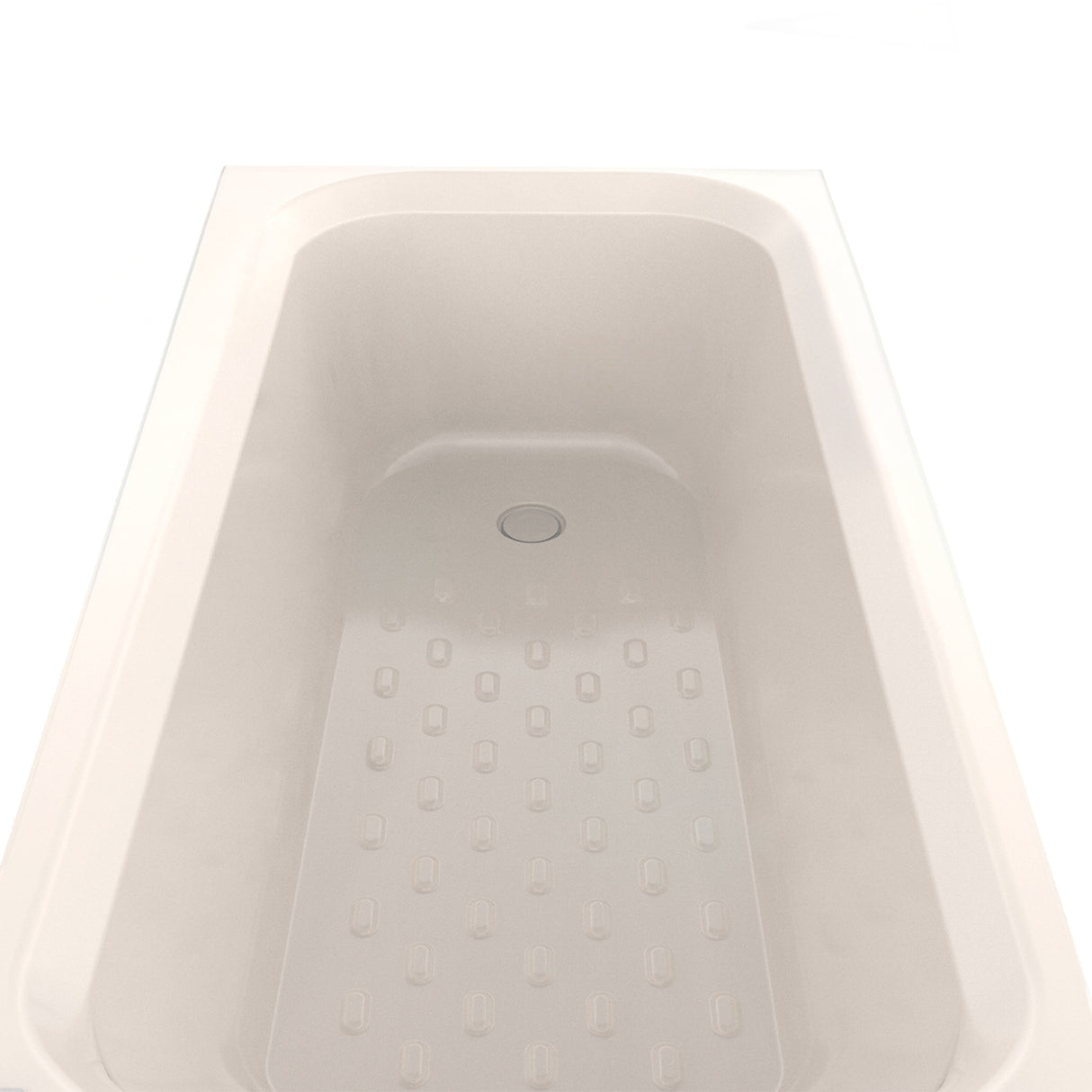 Bañera Cuadrado Americana Marfil 152x50cm Para Empotrar con Suelo Antideslizante para Una Persona - BANHERAS E HIDROMASAJES | Bylmo