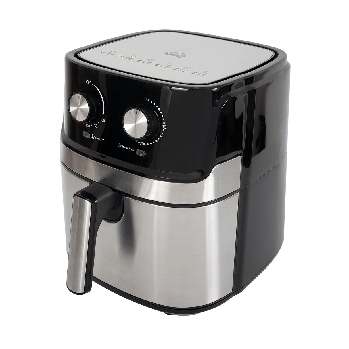 Freidora de Aire Kalley Negro 27.5x35cm de Un Comportimiento y de 6.3 Litros - FREIDORAS DE AIRE | Bylmo