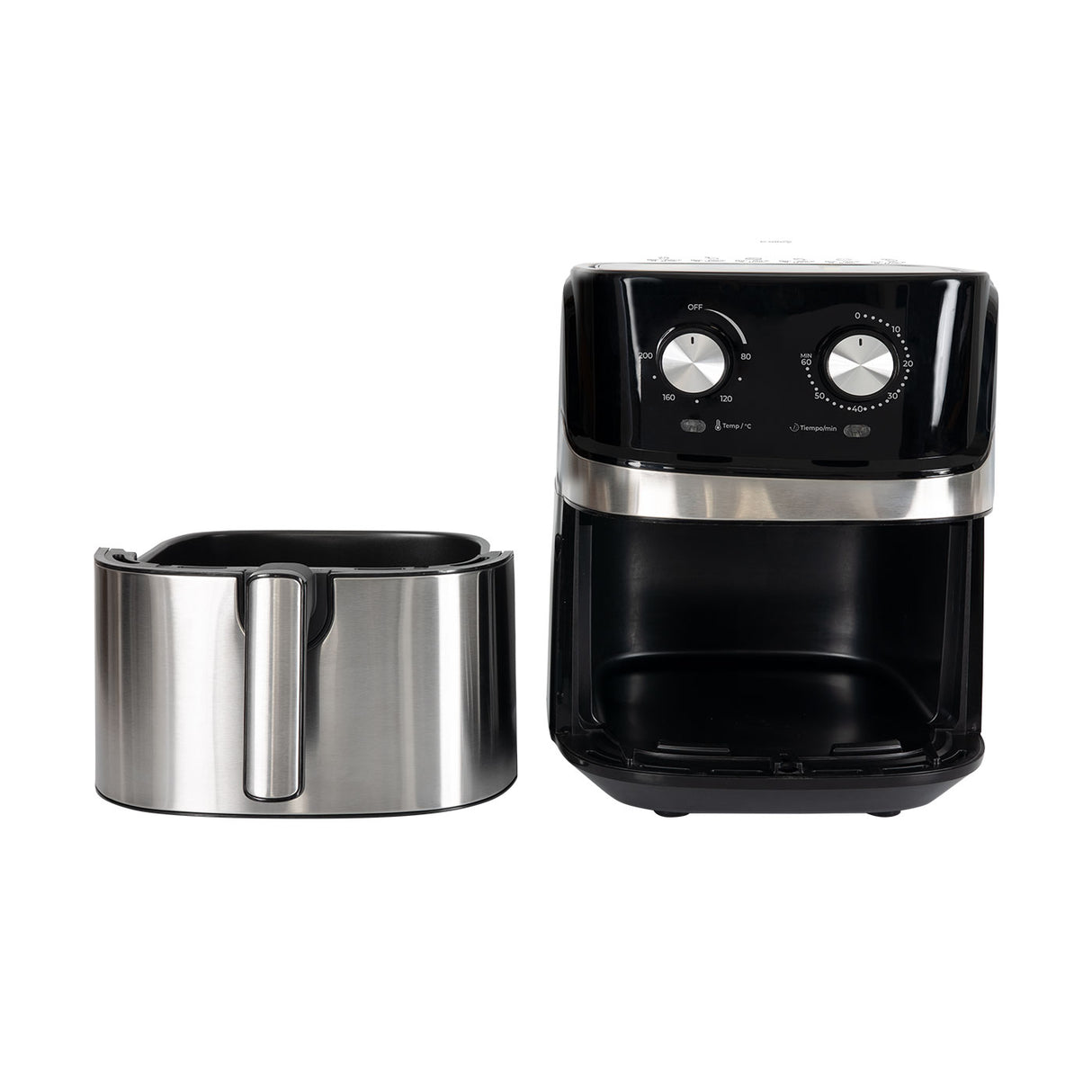 Freidora de Aire Kalley Negro 27.5x35cm de Un Comportimiento y de 6.3 Litros - FREIDORAS DE AIRE | Bylmo