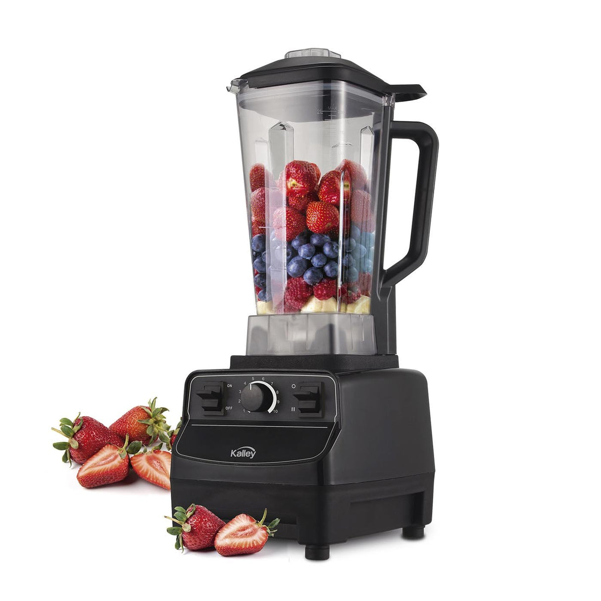 Licuadora Kalley Negro 20x49cm De 2 Litros con 4 Aspas y con 10 Velocidades - LICUADORAS Y PROCESADORES | Bylmo