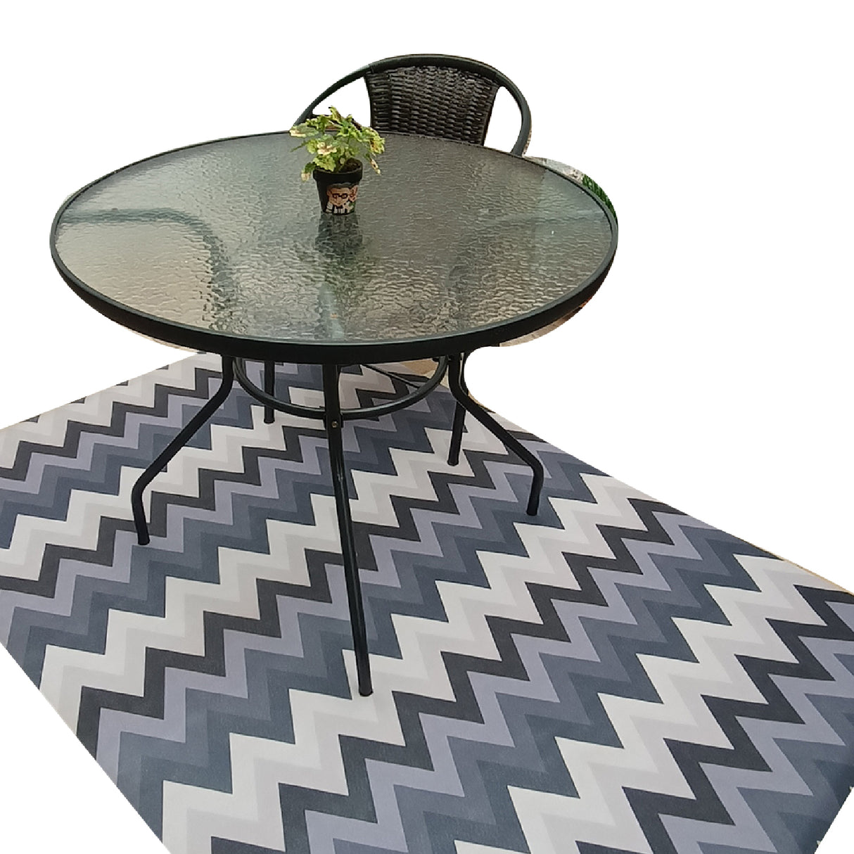 Tapete de Cocina Triangulos Gris 120x170cm Clásico Rectangular Suave - TAPETES Y ALFOMBRAS | Bylmo