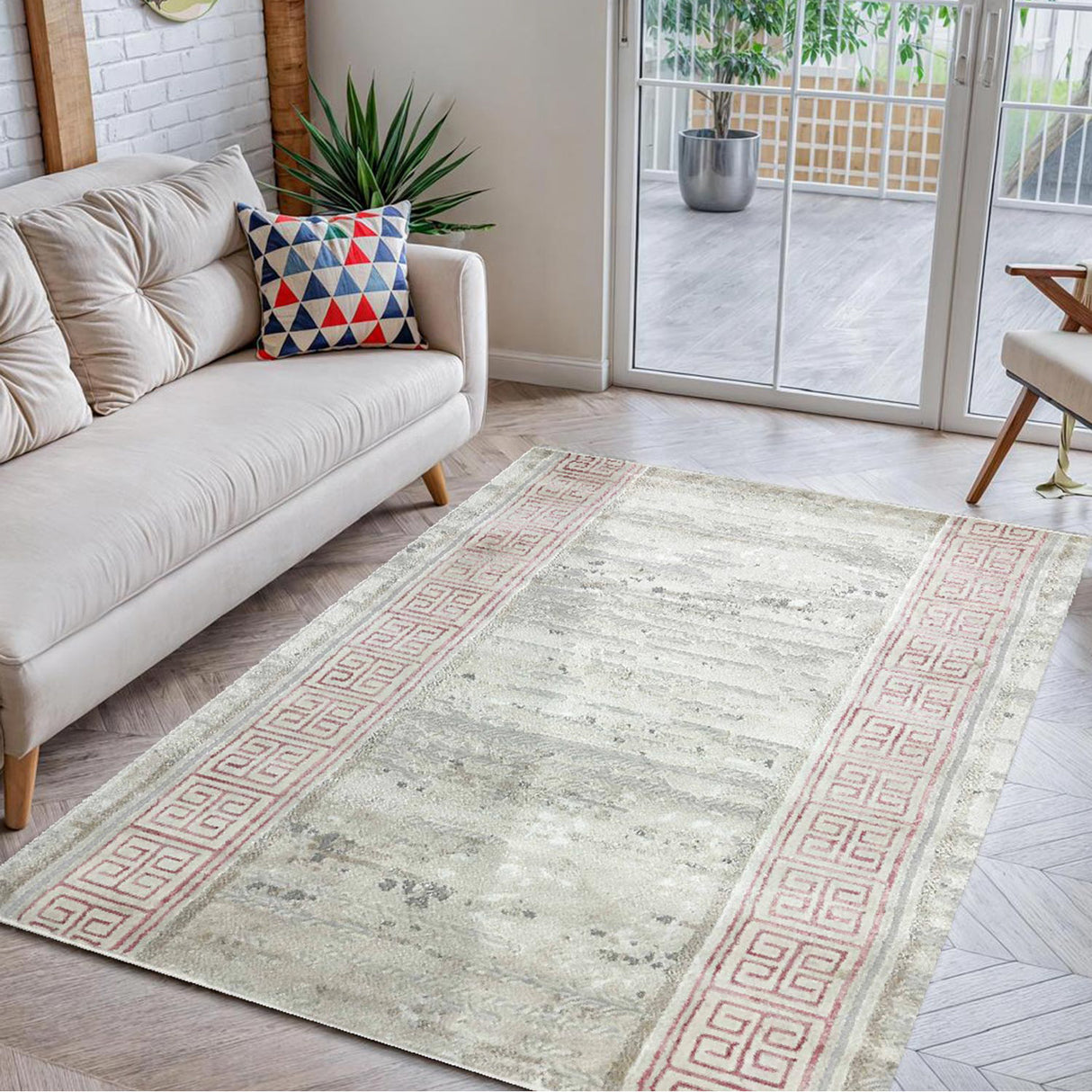 Tapete de Sala Figuras Gris 200x300cm Vintage Rectangular Suave - TAPETES Y ALFOMBRAS | Bylmo