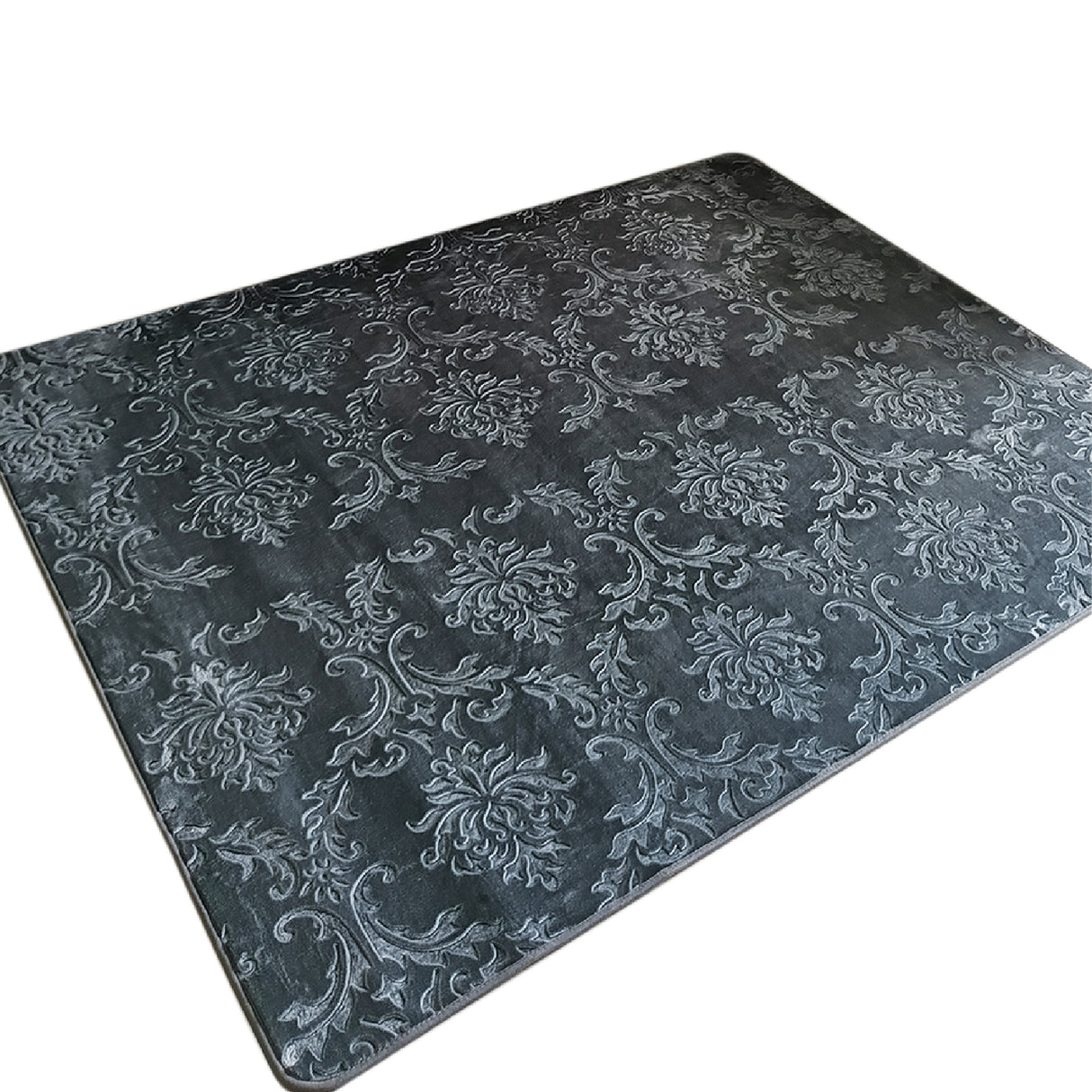 Tapete de Sala Flores Gris 200x150cm Clásico Rectangular Suave - TAPETES Y ALFOMBRAS | Bylmo