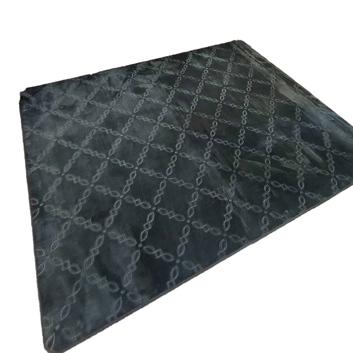 Tapete de Sala Rombos Gris 200x150cm Clásico Rectangular Suave - TAPETES Y ALFOMBRAS | Bylmo
