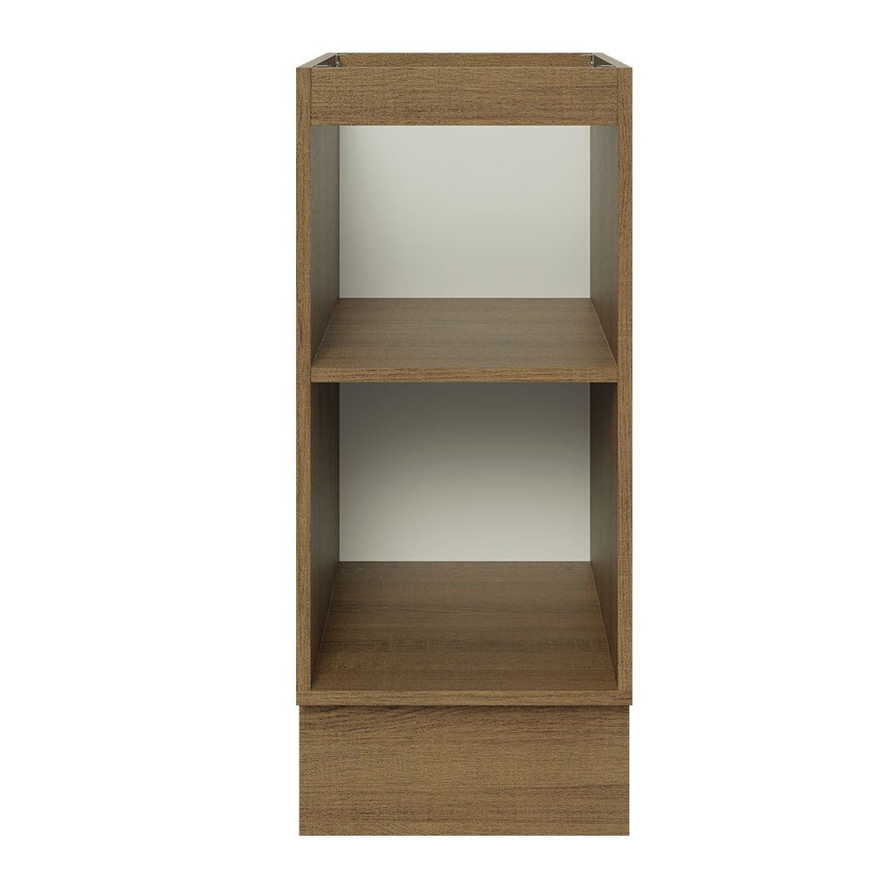 Mueble Inferior de Cocina Glamy Marron y Blanco 35x81cm sin Mesón y sin Pozuelo - MUEBLES INFERIORES DE COCINA | Bylmo