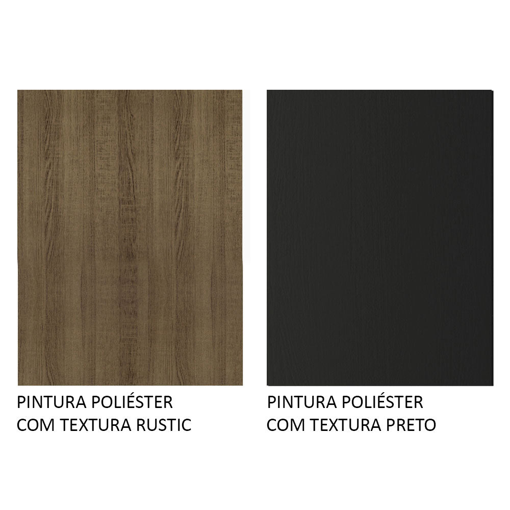 Mueble Inferior de Cocina Glamy Marron y Negro 80x84cm sin Mesón y sin Pozuelo - MUEBLES INFERIORES DE COCINA | Bylmo