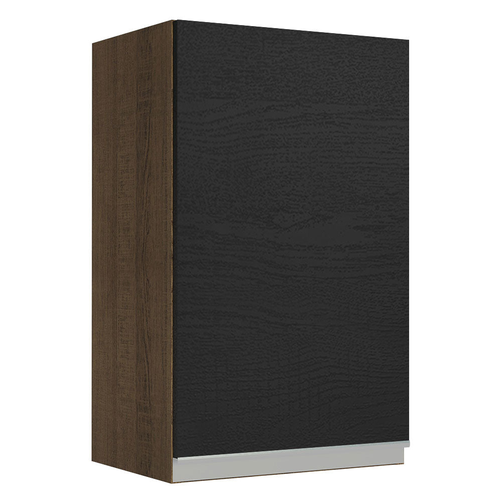 Mueble Superior de Cocina Glamy Marron y Negro 40x66cm con Dos Entrepaños y con Una Puerta - MUEBLES SUPERIORES DE COCINA | Bylmo