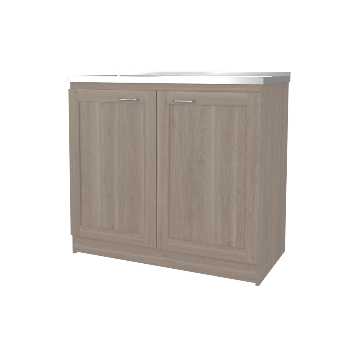 Mueble Inferior de Cocina Zurich Bardolino 98.5x52.5cm con Mesón de Acero Inoxidable y con Pozuelo para Lado Izquierdo - MUEBLES INFERIORES DE COCINA | Bylmo