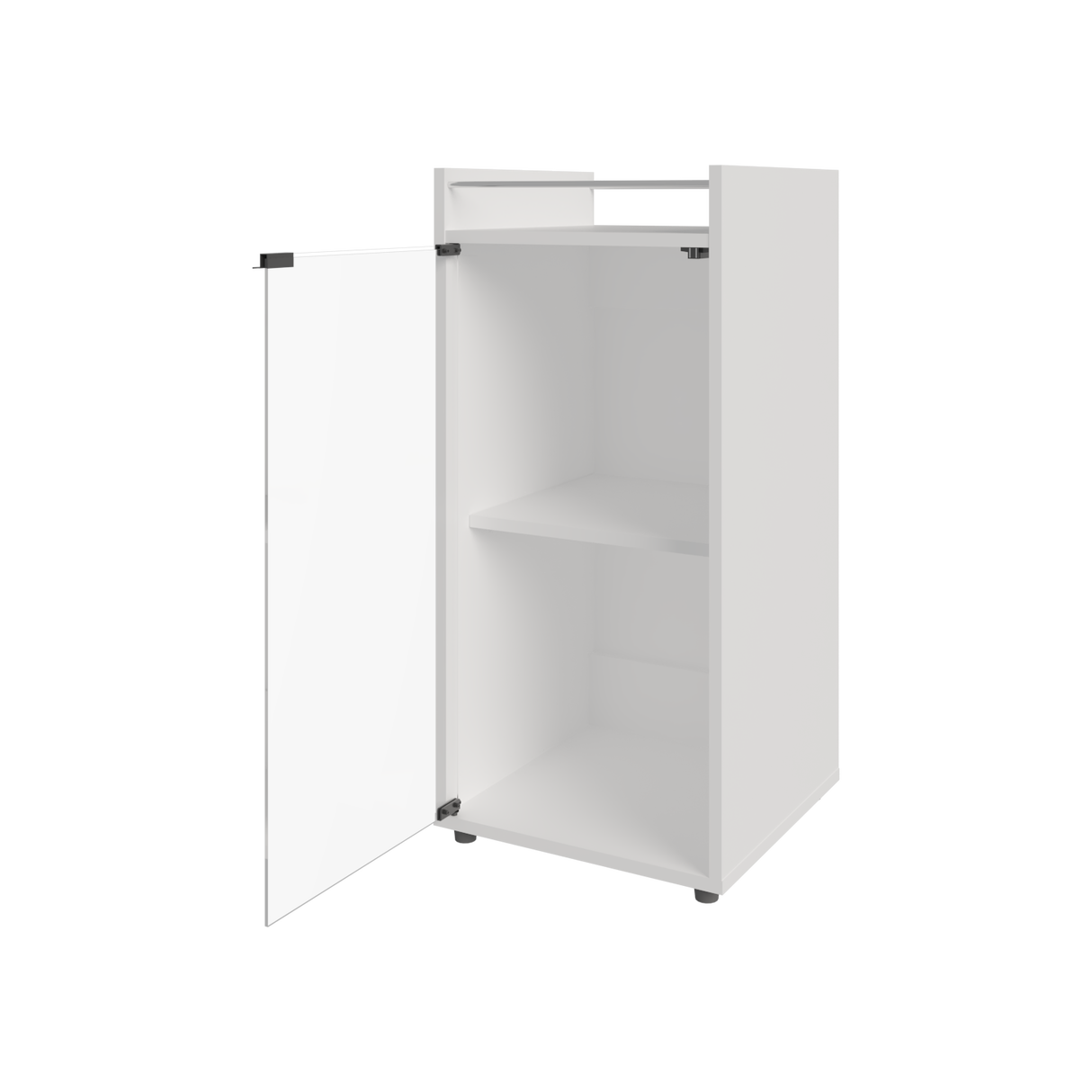 Mini Bar Theba Blanco 38.1x81.3cm sin Cajones y con Tres Comparrtimientos - BARES | Bylmo