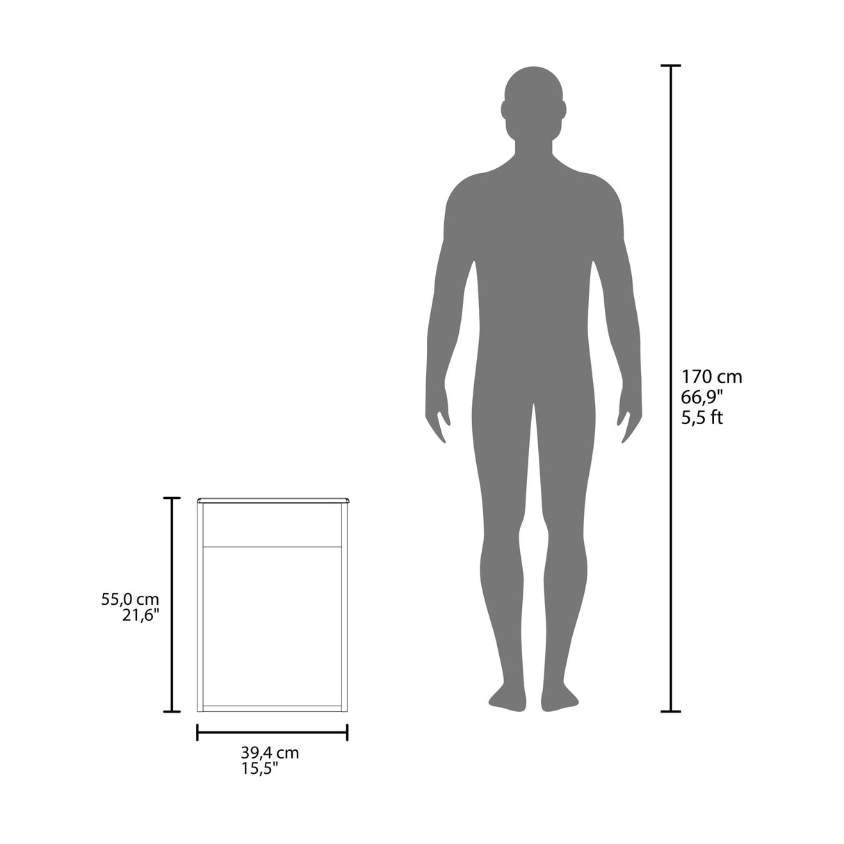 Mueble para Lavamanos Bethel Blanco 39.4x55cm Individual Flotante con Lavamanos Integrado y sin Cajones - MUEBLES PARA LAVAMANOS | Bylmo