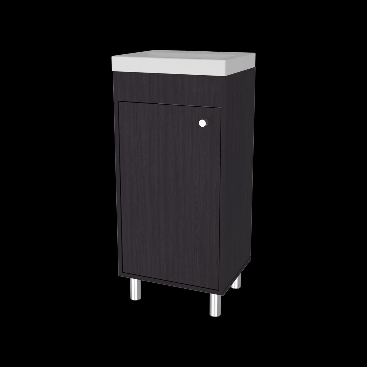 Mueble para Lavamanos Rivera Wengue 40x84cm Individual con Lavamanos Integrado y sin Cajones - MUEBLES PARA LAVAMANOS | Bylmo