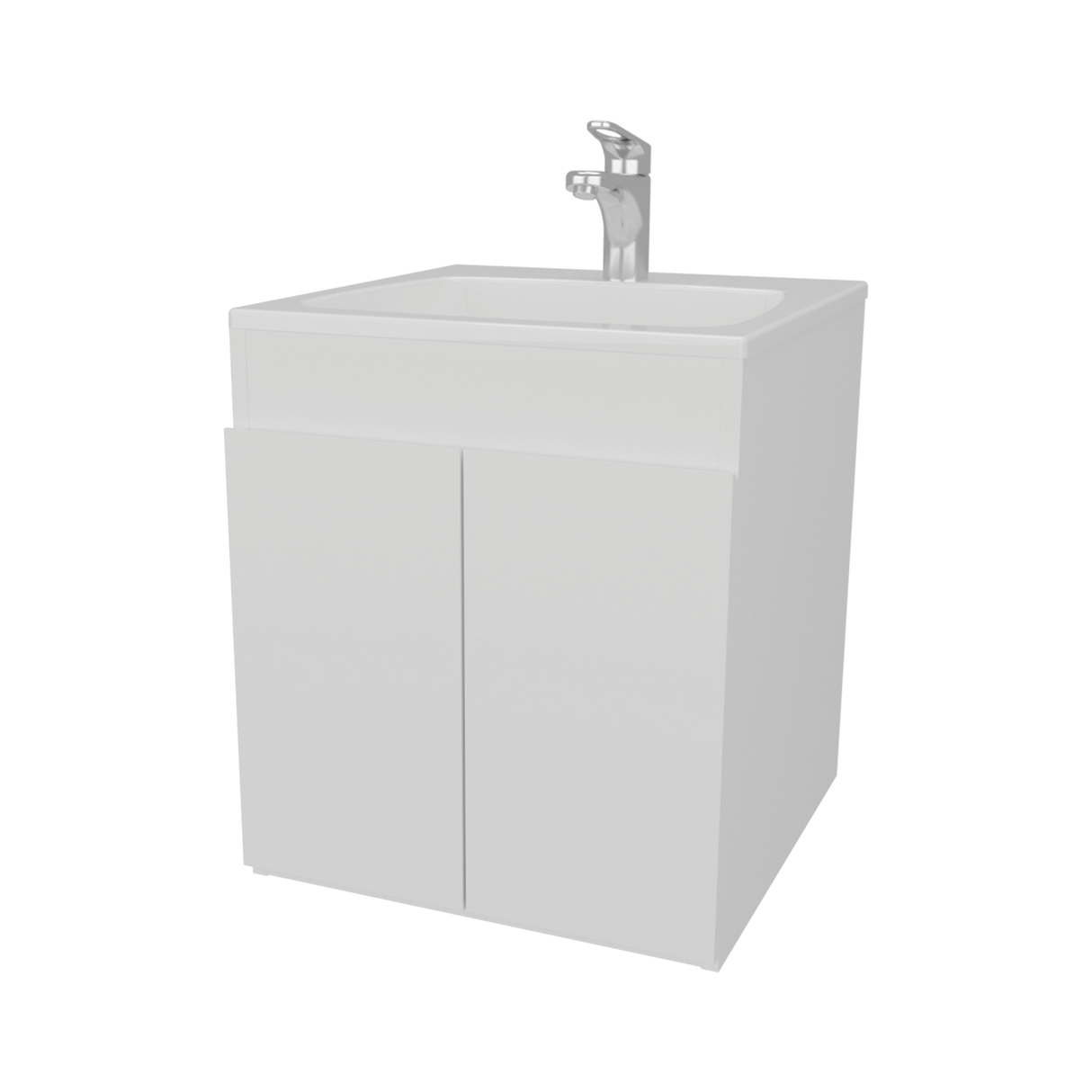 Mueble para Lavamanos Meka Blanco 45.1x53cm Individual Flotante con Lavamanos Integrado y sin Cajones - MUEBLES PARA LAVAMANOS | Bylmo