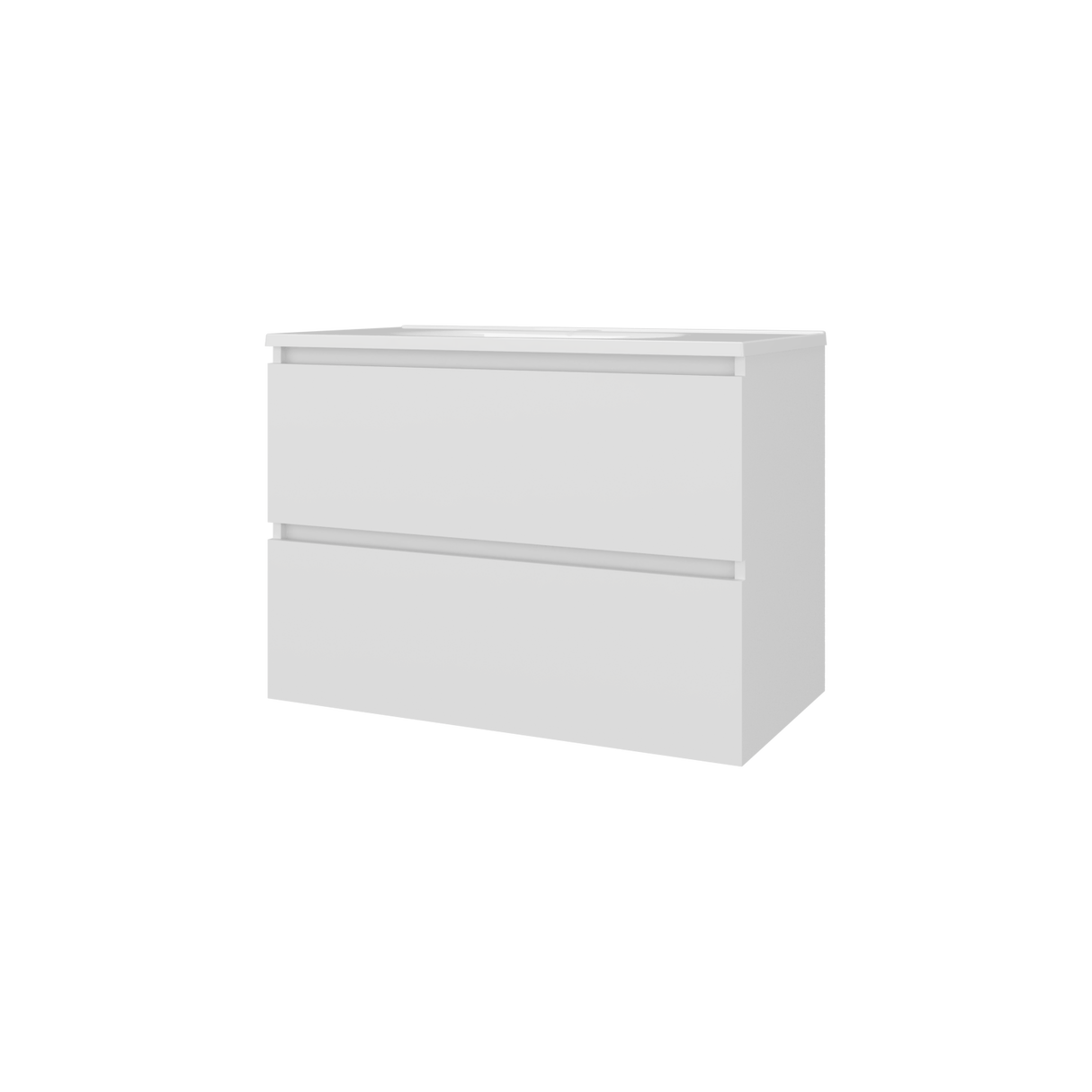 Mueble para Lavamanos Opalo Blanco 80x56.8cm Individual Flotante con Lavamanos Integrado y con Dos - MUEBLES PARA LAVAMANOS | Bylmo
