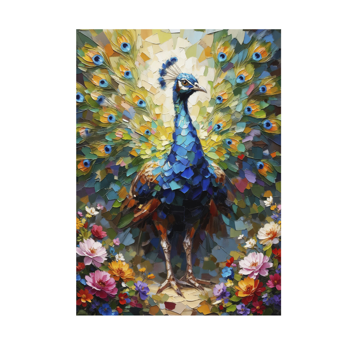 Cuadro decorativo Moderno Pavo Real Imperial 61x94cm - CUADROS | Bylmo