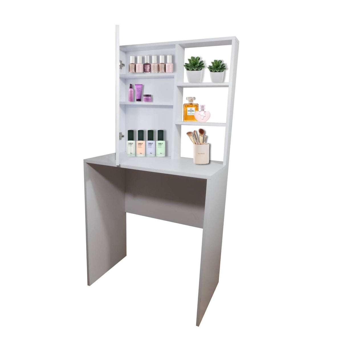 Tocador Mallorca Blanco 70x140cm De Un Puesto con Espejo - TOCADORES | Bylmo