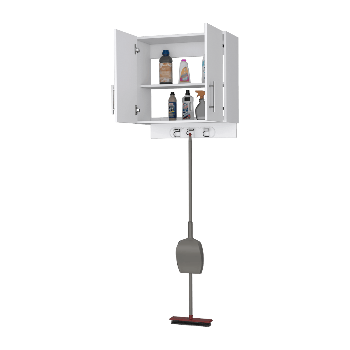 Organizador de Aseo Kymo Blanco 67x69.2cm Flotante con Dos Puertas - MUEBLES DE ASEO Y ROPAS | Bylmo