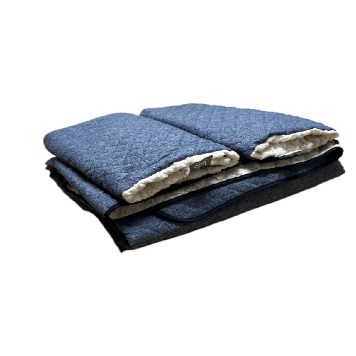 Colcha Sherpa Cationica Azul y Gris 240x230cm para Cama Queen 160 X 190 Cm - TENDIDOS Y CUBRELECHOS | Bylmo