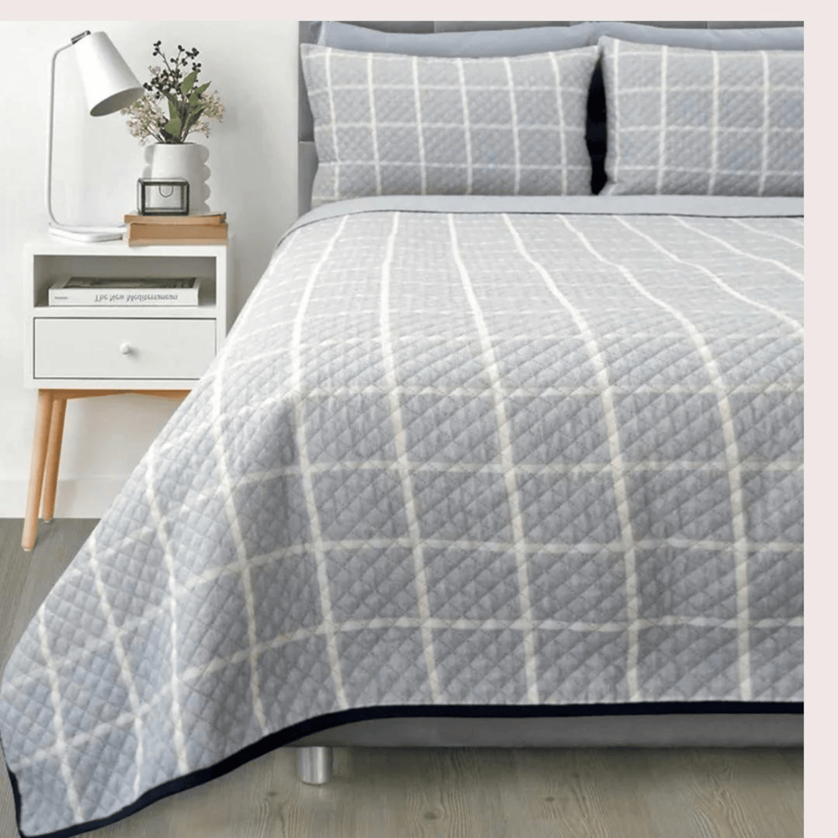 Colcha Sherpa Cationica Gris y Azul 240x230cm para Cama Queen 160 X 190 Cm - TENDIDOS Y CUBRELECHOS | Bylmo