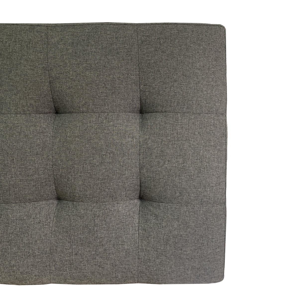 Combo Cabecero Gris 140x60cm Abullonada para Cama Doble con Dos Mesas de Noche - CABECEROS | Bylmo