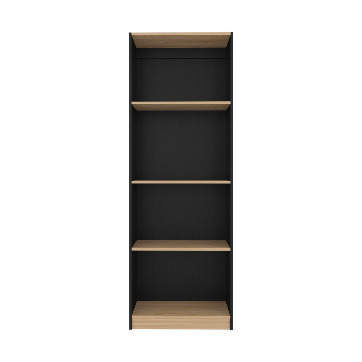 Estantería Home Wengue y Fresno 62.8x180.6cm Rectangular con Cuatro Compartimientos y con Tres Entrepaños - BIBLIOTECAS Y ESTANTERIAS | Bylmo