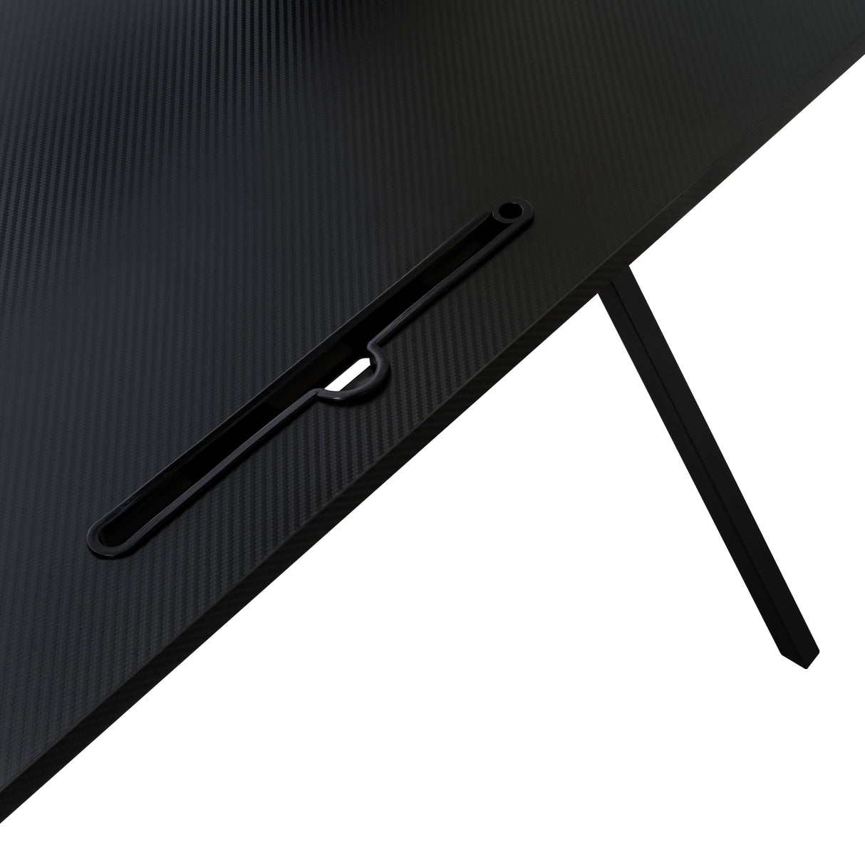 Escritorio Gamer Black Negro y Fibra de Carbono 55x110cm sin Cajones - ESCRITORIOS | Bylmo