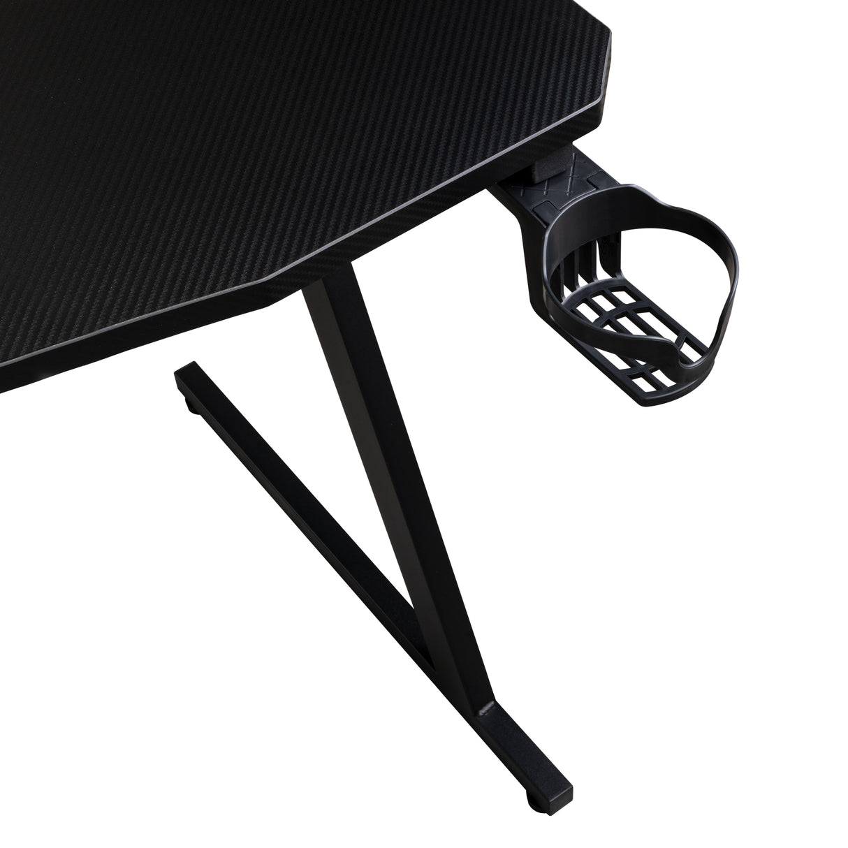 Escritorio Gamer Carbon Racer Negro y Fibra de Carbono 60x120cm sin Cajones - ESCRITORIOS | Bylmo