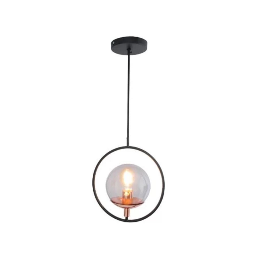 Lámpara de Techo Colgante Niza Negro y Cobre 13x132cm Ajustable con Bombilla LED - LAMPARAS DE TECHO | Bylmo