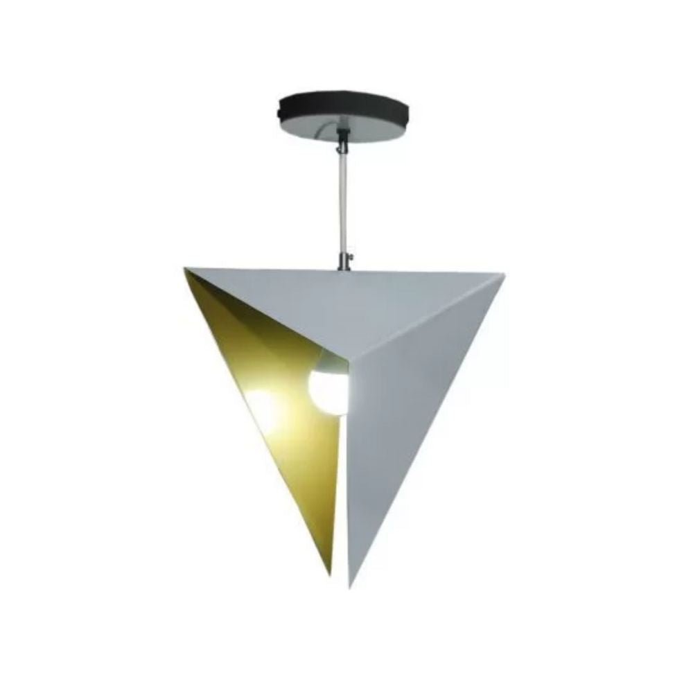 Lámpara de Techo Colgante Quinn Gris Claro y Dorado 32x32cm Ajustable con Bombilla LED - LAMPARAS DE TECHO | Bylmo