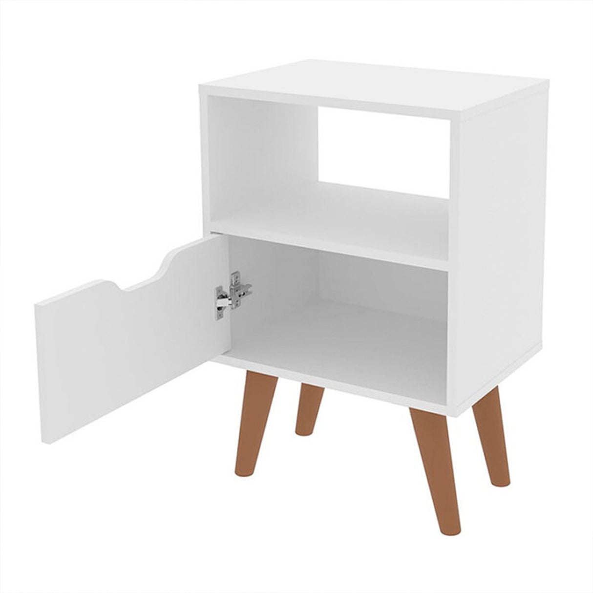 Combo 2 Mesas de Noche Essen Blanco 25.8x54cm con Un Cajon y un Compartimiento - MESAS DE NOCHE | Bylmo