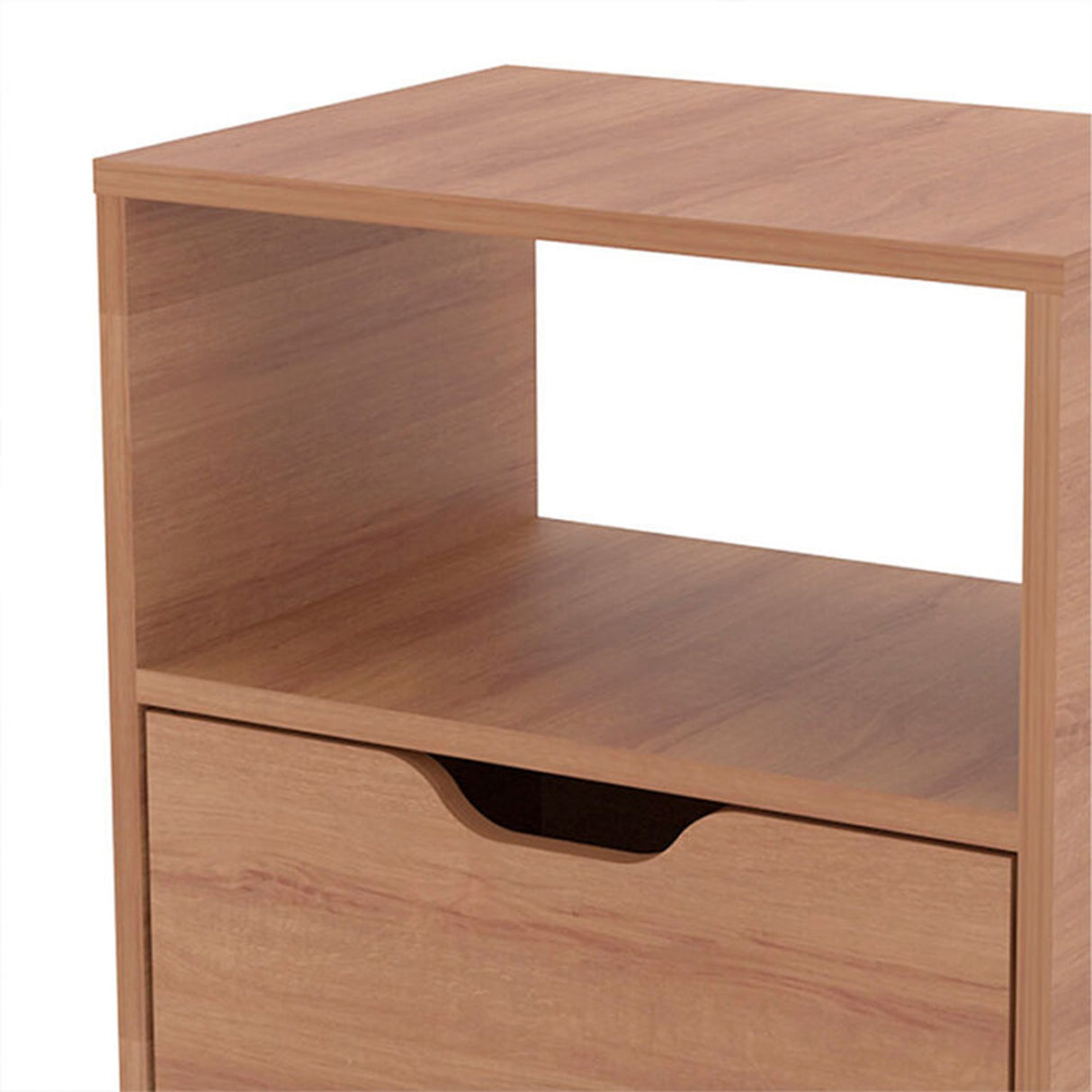 Combo 2 Mesas de Noche Essen Almendra 25.8x54cm con Un Cajon y un Compartimiento - MESAS DE NOCHE | Bylmo