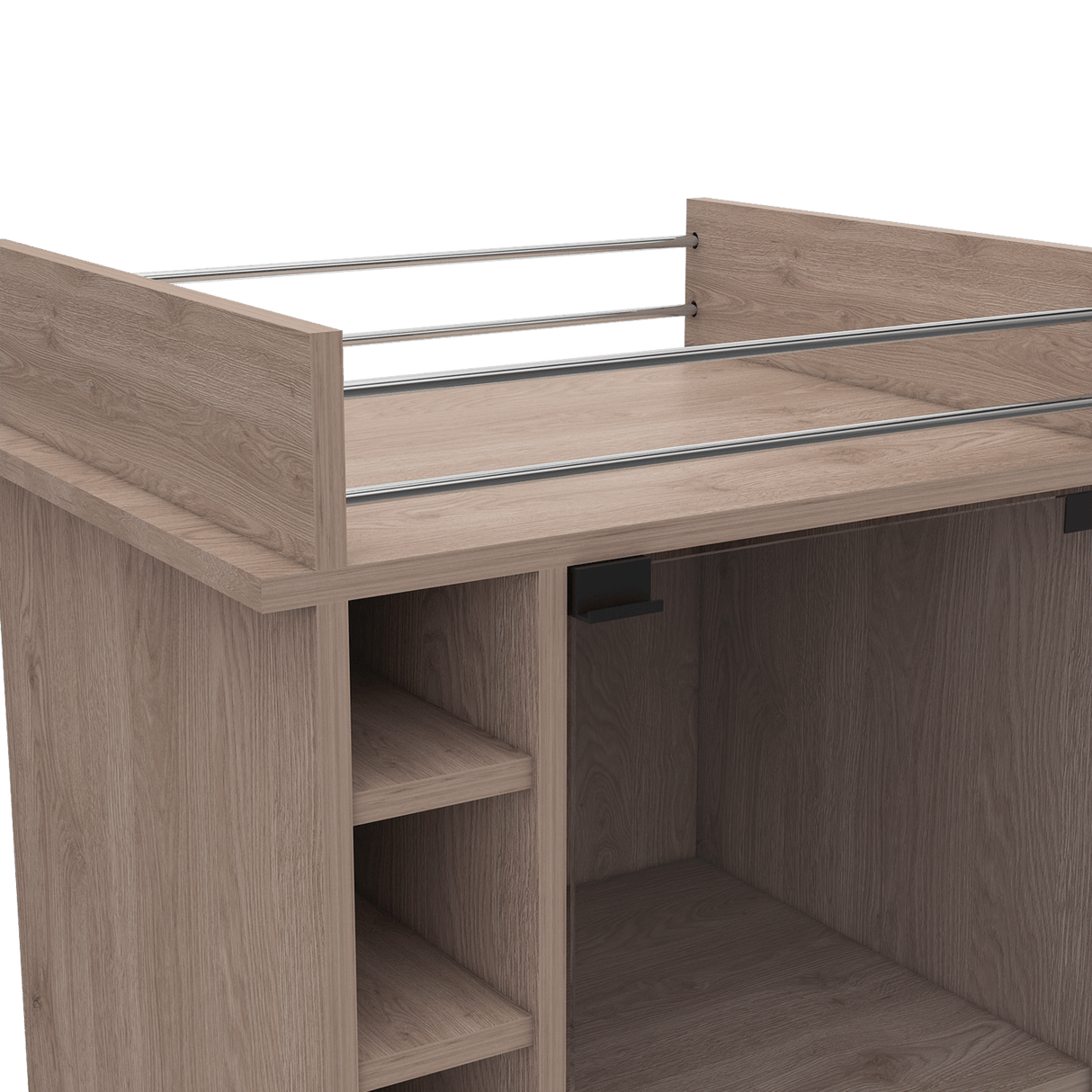 Bar Dukat Ceniza 55x89cm con Cuatro Compartimientos y con Seis Portabotellas - BARES | Bylmo