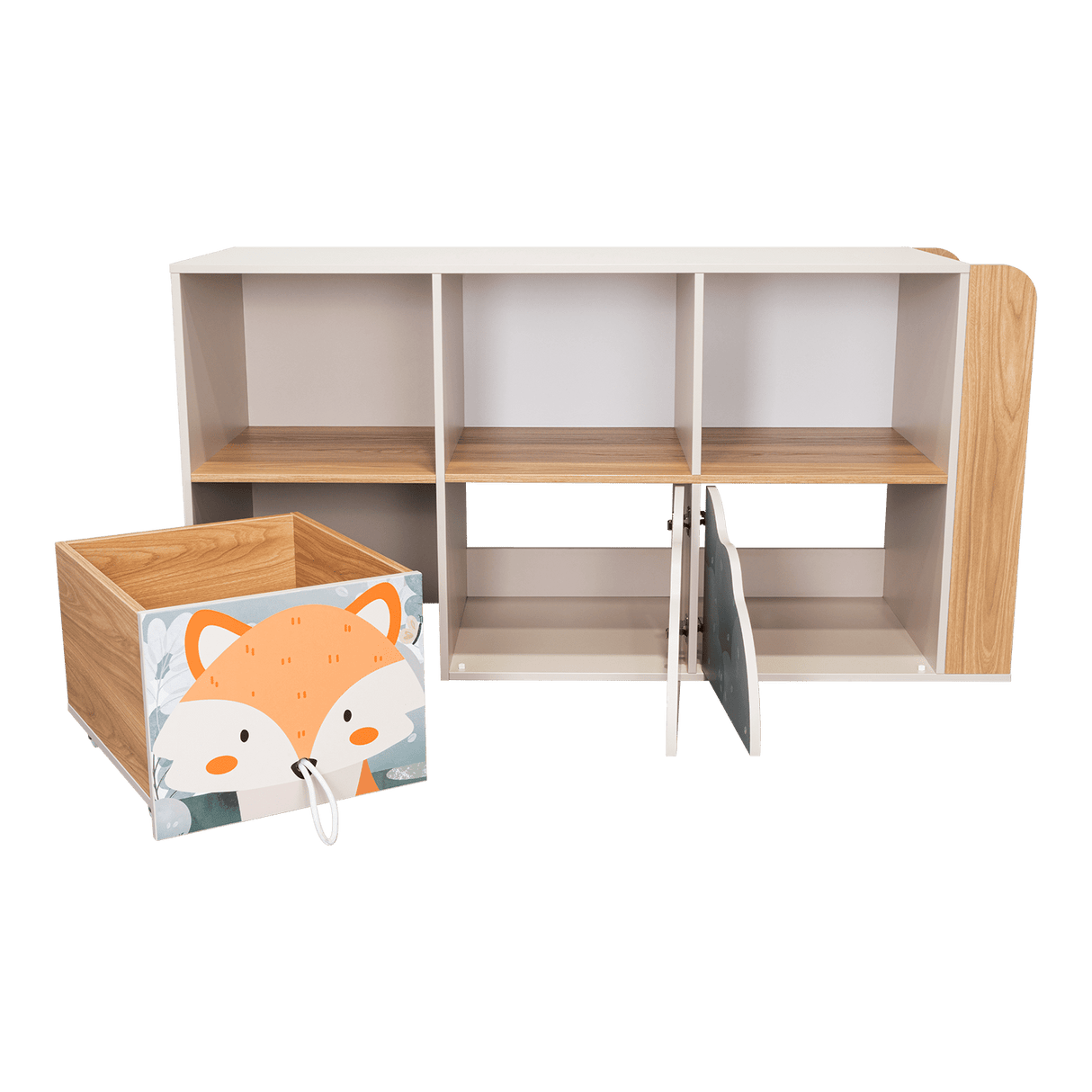 Biblioteca Boscozy Capri 141.8x72.1cm con Un Cajón y con Seis Compartimientos - BIBLIOTECAS Y ESTANTERIAS | Bylmo