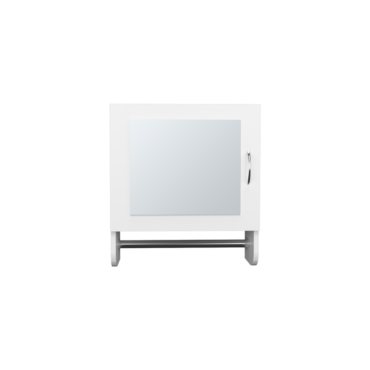 Gabinete De Baño Bath Blanco 45x50cm Cuadrado Con Espejo Y Espacio Para Colgar Toalla De Manos - GABINETES DE BANHO | Bylmo