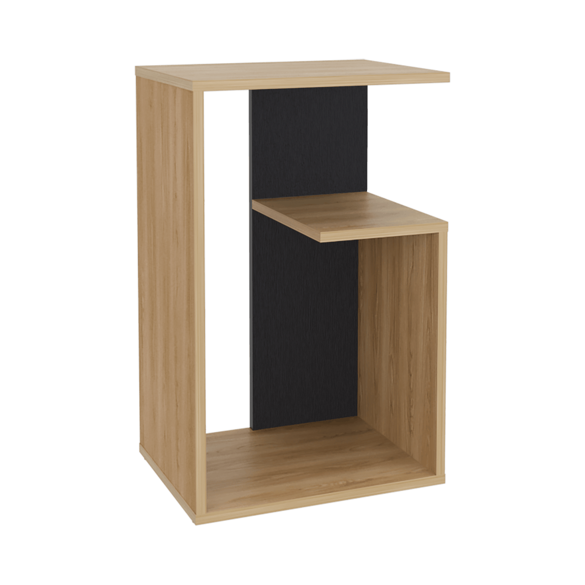 Mesa Auxiliar Everett Fresno 39.8x63.4cm Rectangular con Tres Compartimientos