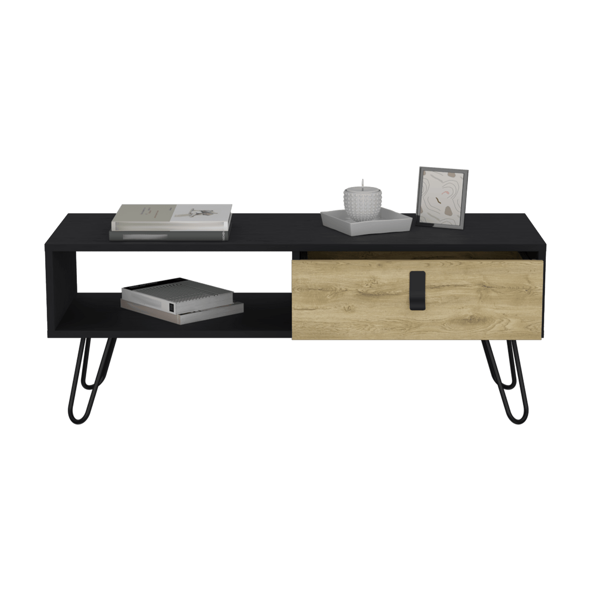 Mesa De Centro Huna Wengue 104x40.4cm Rectangular Con Patas - MESAS DE CENTRO | Bylmo