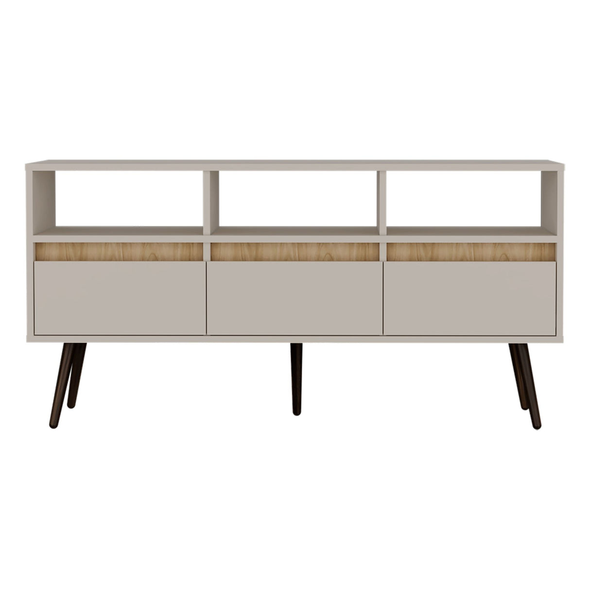 Rack de TV Aranjuez Taupe 120.1x60cm para TV Hasta 50" Pulgadas con Seis Compartimientos - MUEBLES DE TV | Bylmo