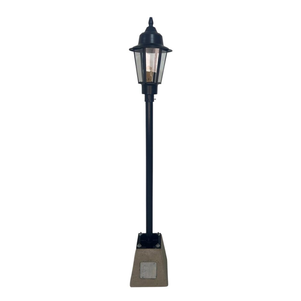 Lámpara de Piso Led Colonial Negro 25x42cm de Una Luz Tipo Pedestal - LAMPARAS DE PISO | Bylmo