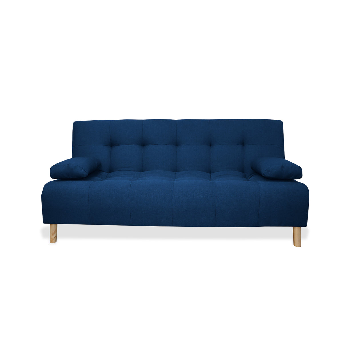 Sofá Cama Sabathy Azul Petróleo 180x40cm De Tres Puestos Reclinable Antifluido con Dos Cojines Decorativos - SOFAS Y POLTRONAS | Bylmo