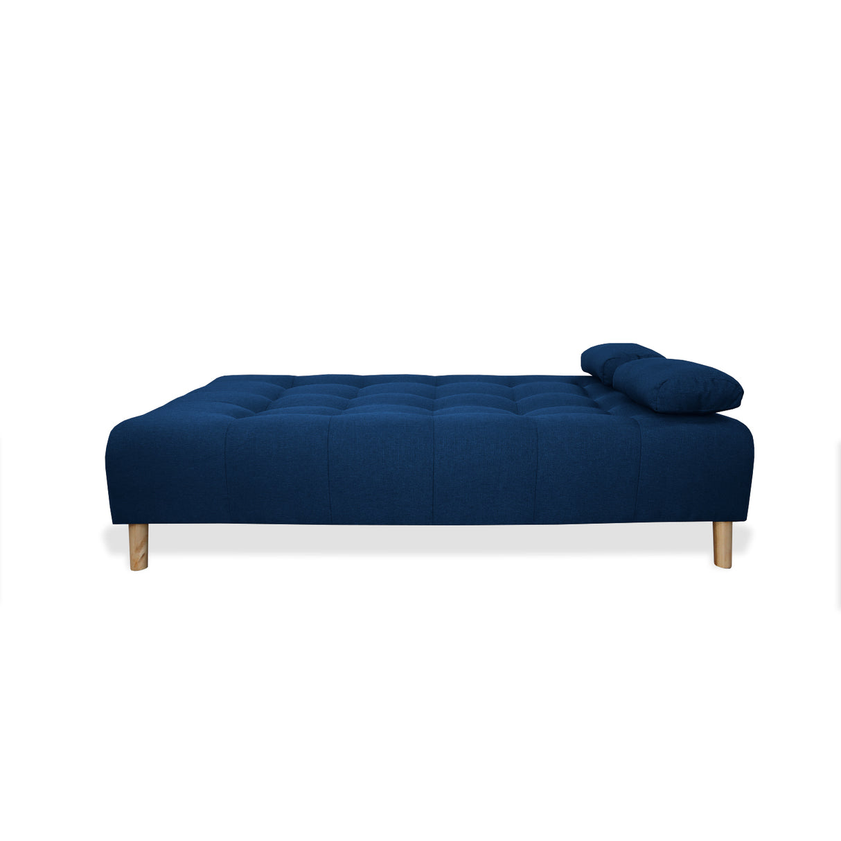 Sofá Cama Sabathy Azul Petróleo 180x40cm De Tres Puestos Reclinable Antifluido con Dos Cojines Decorativos - SOFAS Y POLTRONAS | Bylmo