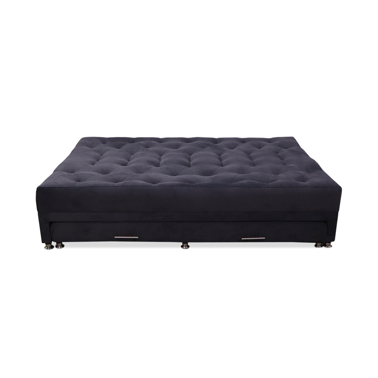 Sofá Cama Rossier Nido Gris 190x40cm De Tres Puestos Reclinable Antifluido con Dos Cojines Decorativos - SOFAS Y POLTRONAS | Bylmo