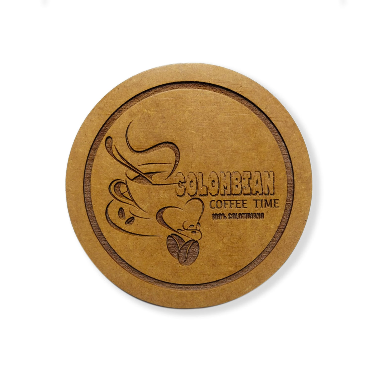 Set x 6 Portavasos Roundcoffe Madera 10x10cm Circular Resistente e Impermeable - PORTAVASOS | Bylmo