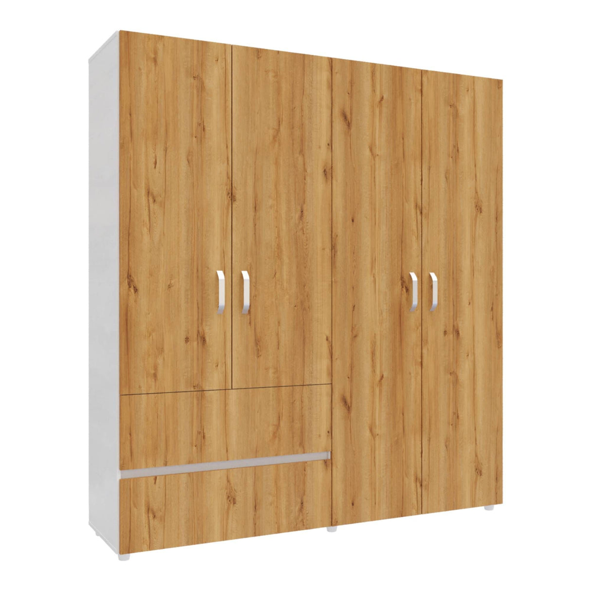 Closet Malabo Duna y Blanco 180x200cm con Dos Cajones y con Tres Compartimientos - CLOSETS | Bylmo